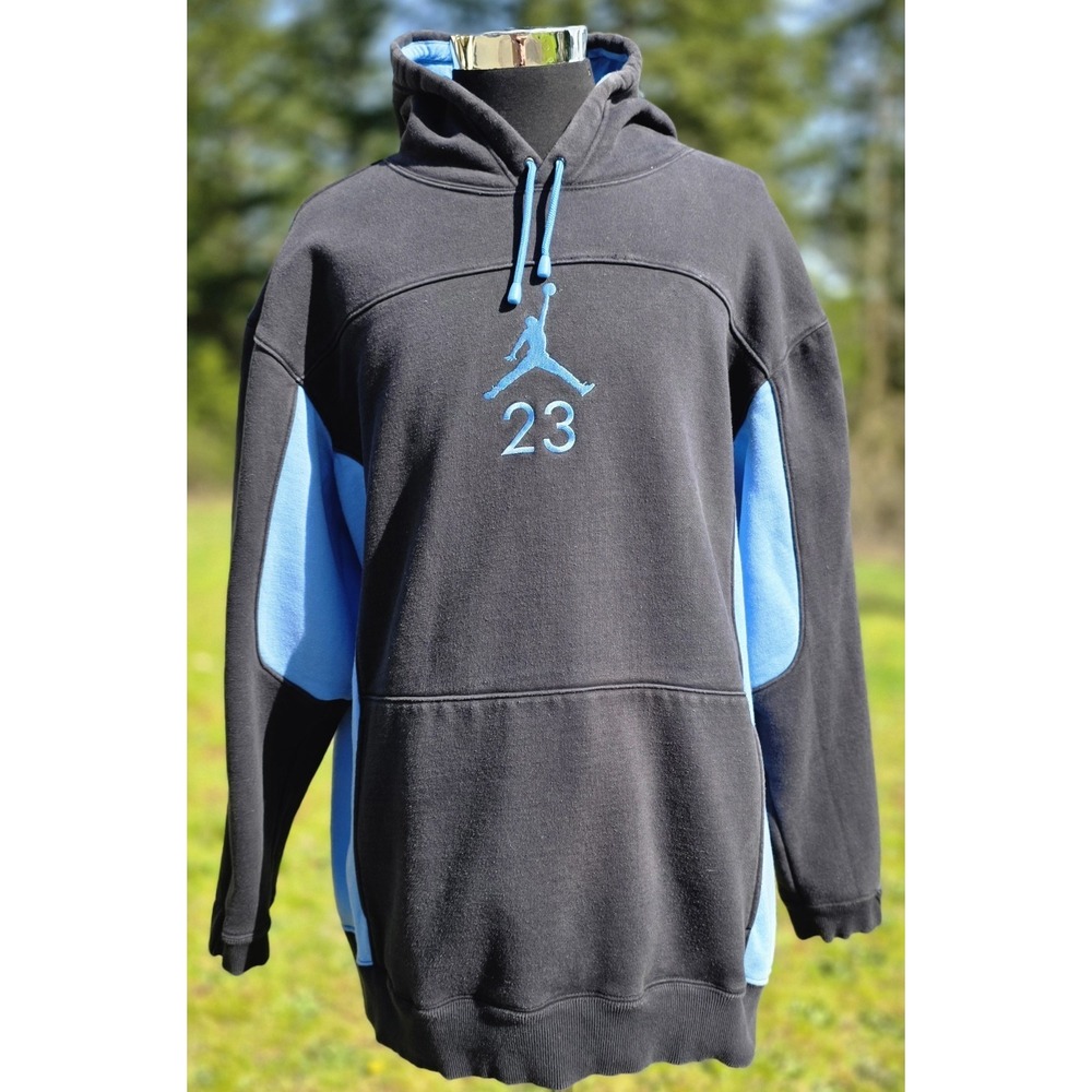 VINTAGE 2003 Nike Air Jordan 12 Retro Nubuck Hoodie Size XL Carolina Rare Y2K OG